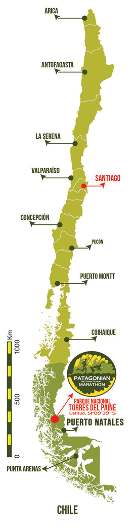 Patagonian International Marathon General Map Chile 2024 Patagonia, Chile